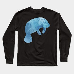 Cute Manatee Sticker Long Sleeve T-Shirt